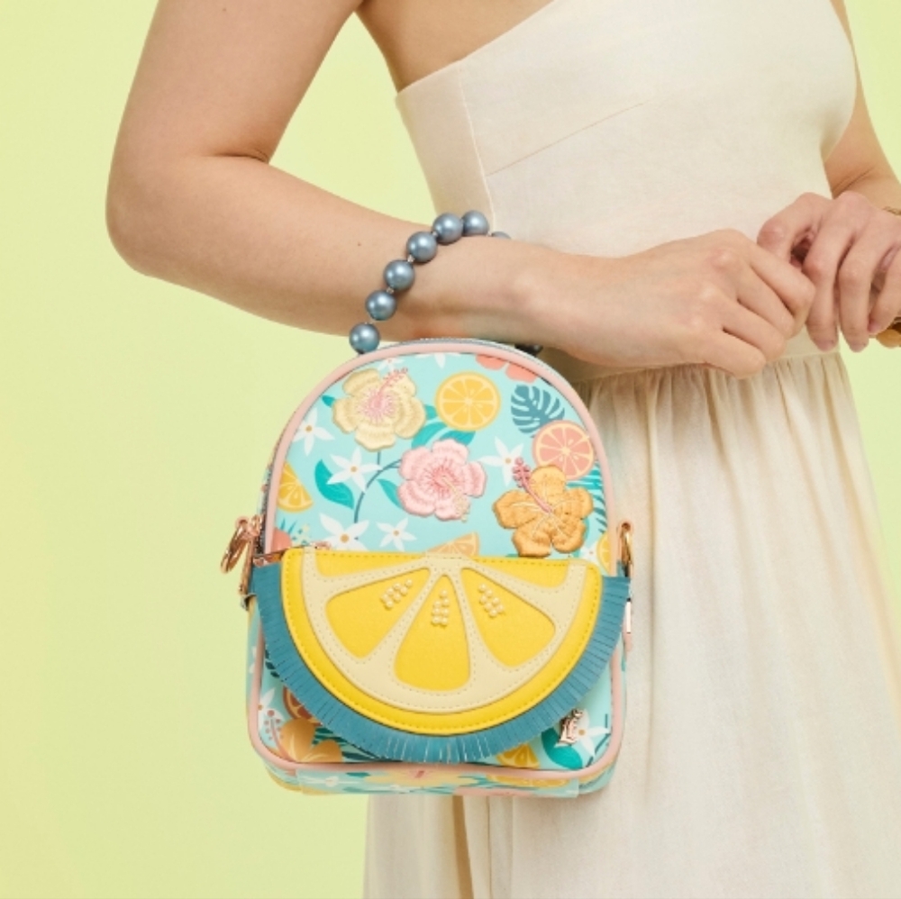 Loungefly Floral Lemon Slice Backpack - Picture 5 of 9